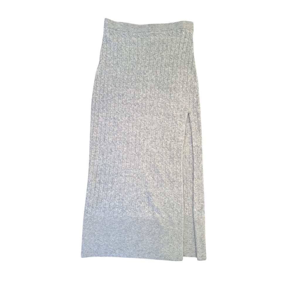 NWT Amanda Uprichard Isla Knit Skirt Heather Grey Large
